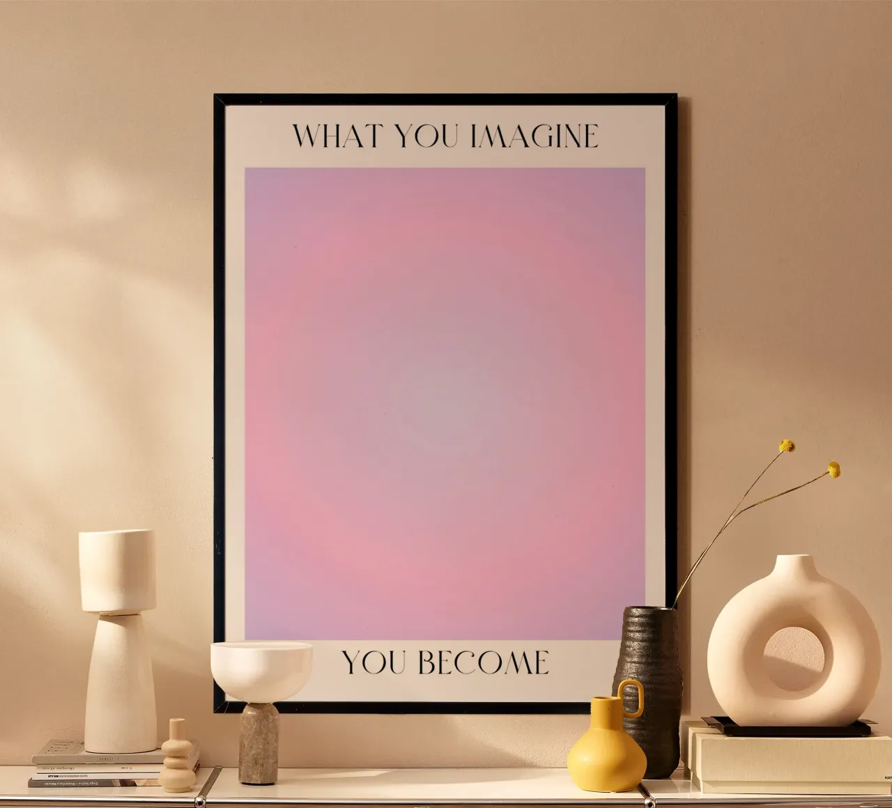 Poster graduato della Legge di Attrazione "Ciò che immagini". poster da homdeco