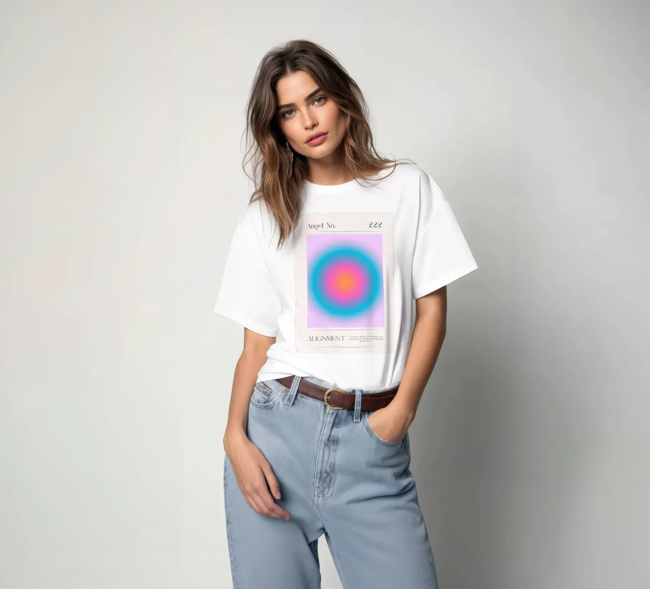 Angel Number 222 Alignment Aura Gradient Art Print t-shirt by homdeco