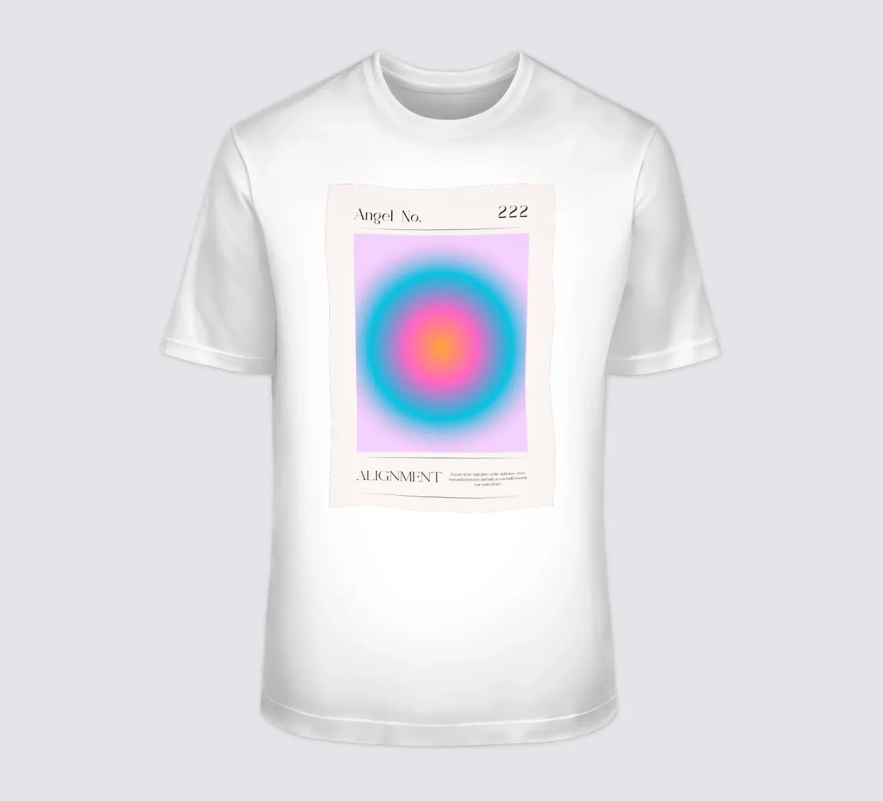 Angel Number 222 Alignment Aura Gradient Art Print t-shirt by homdeco