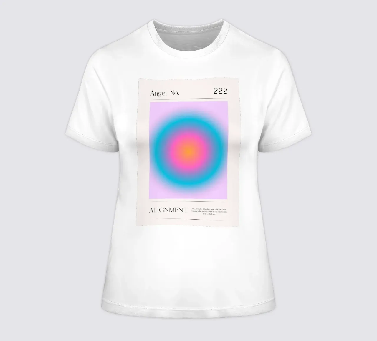 Angel Number 222 Alignment Aura Gradient Art Print women's fitted t-shirt by homdeco