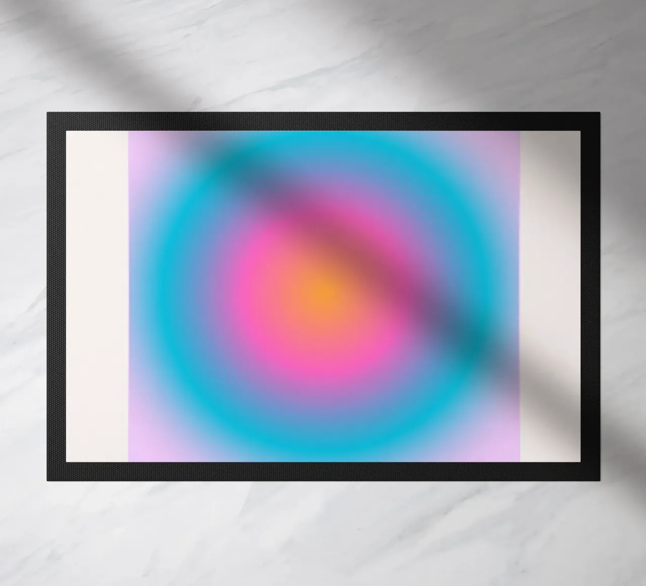 Angel Number 222 Alignment Aura Gradient Art Print paillasson de homdeco
