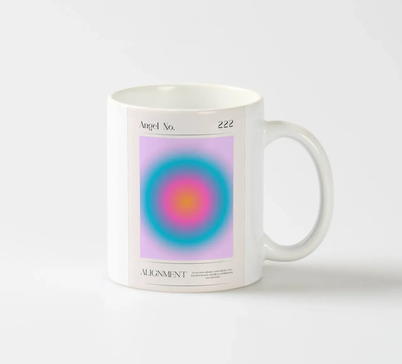 Angel Number 222 Alignment Aura Gradient Art Print ceramic mug by homdeco