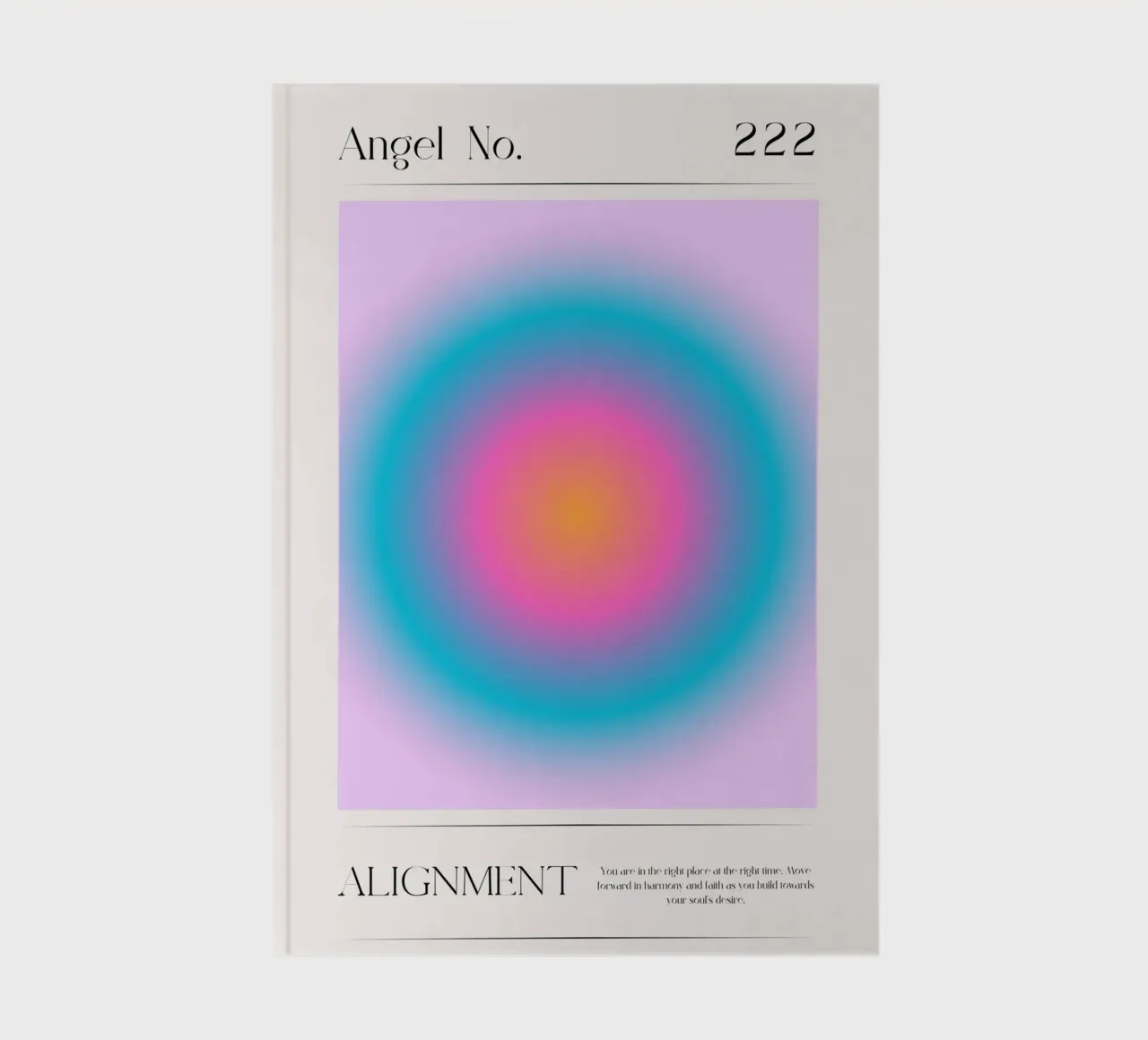 Angel Number 222 Alignment Aura Gradient Art Print notebook by homdeco