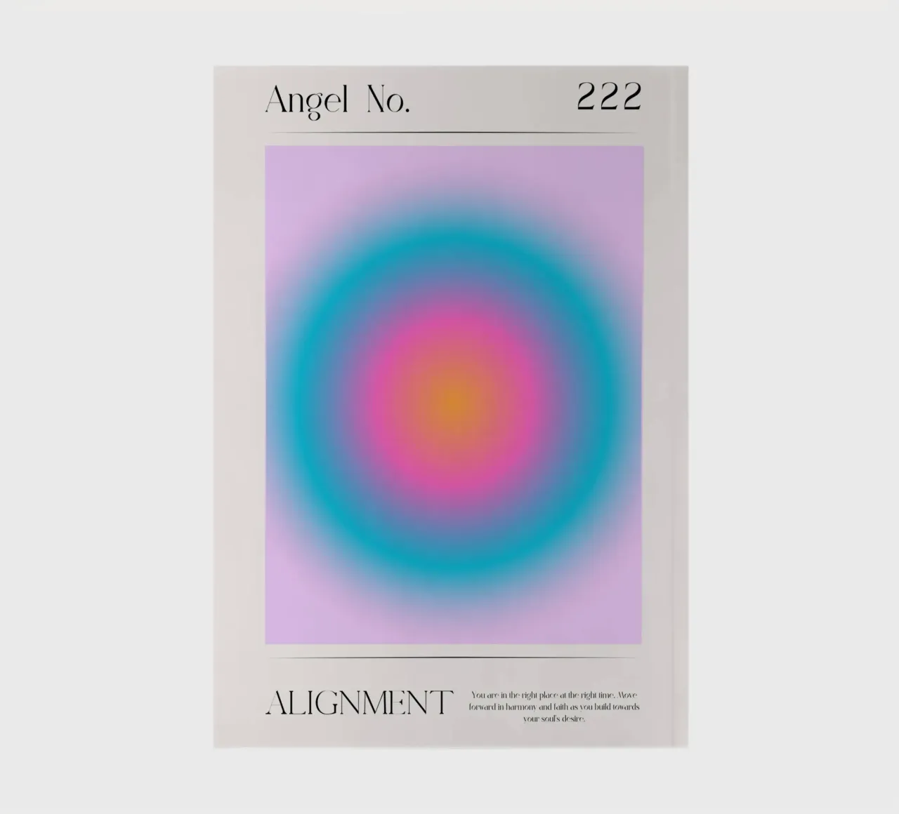 Angel Number 222 Alignment Aura Gradient Art Print notebook by homdeco