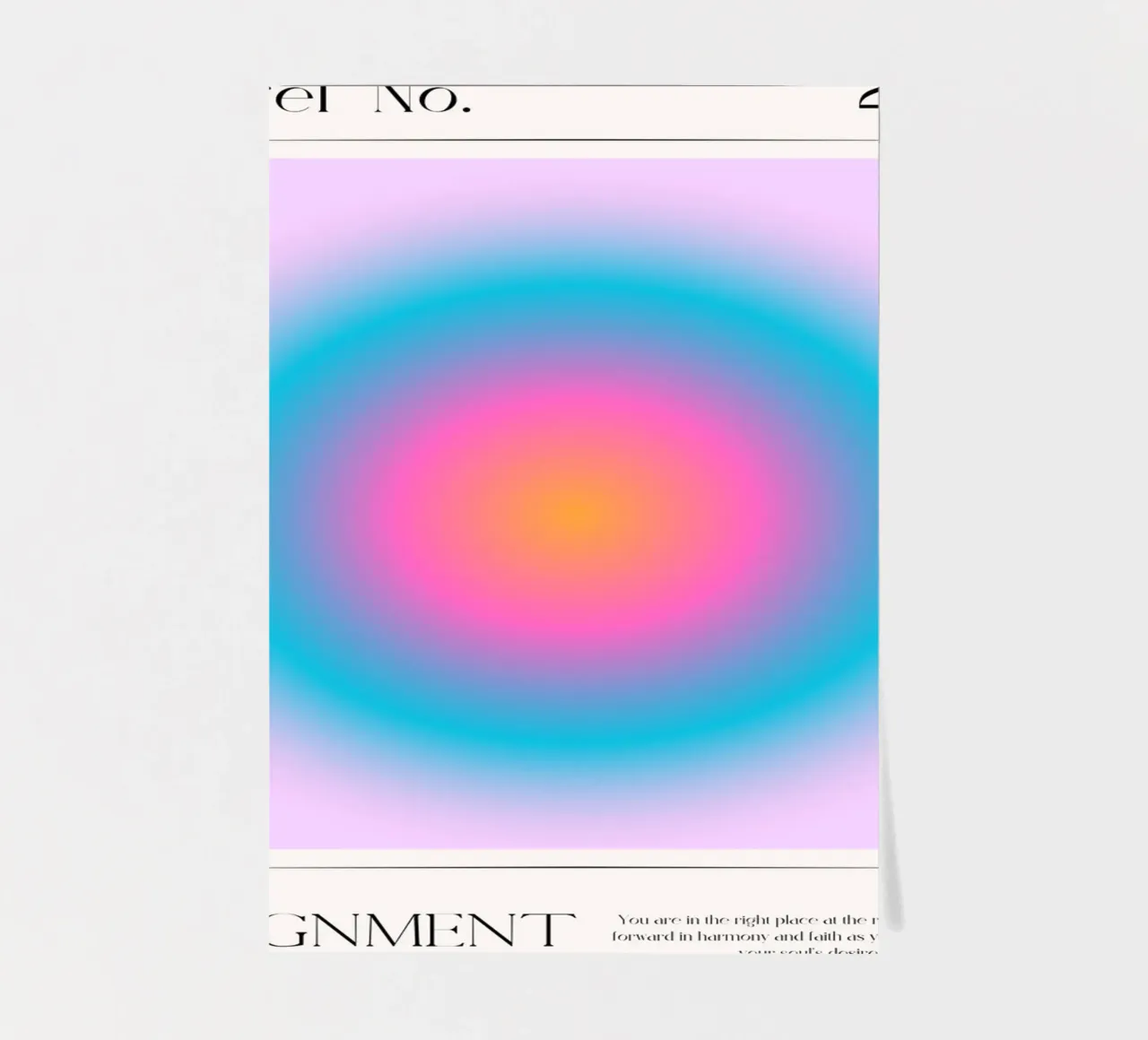 Angel Number 222 Alignment Aura Gradient Art Print sticker sheet by homdeco