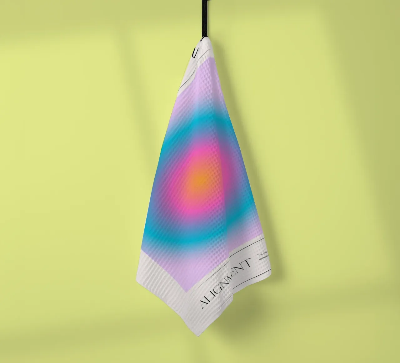 Angel Number 222 Alignment Aura Gradient Art Print tea towel by homdeco