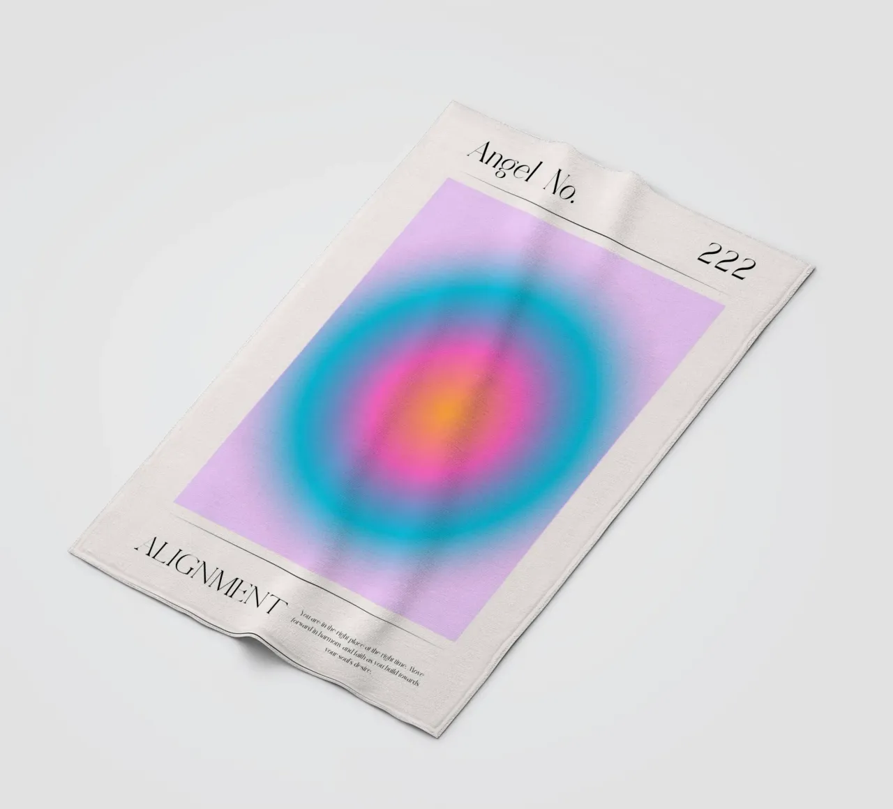 Angel Number 222 Alignment Aura Gradient Art Print fleece blanket by homdeco