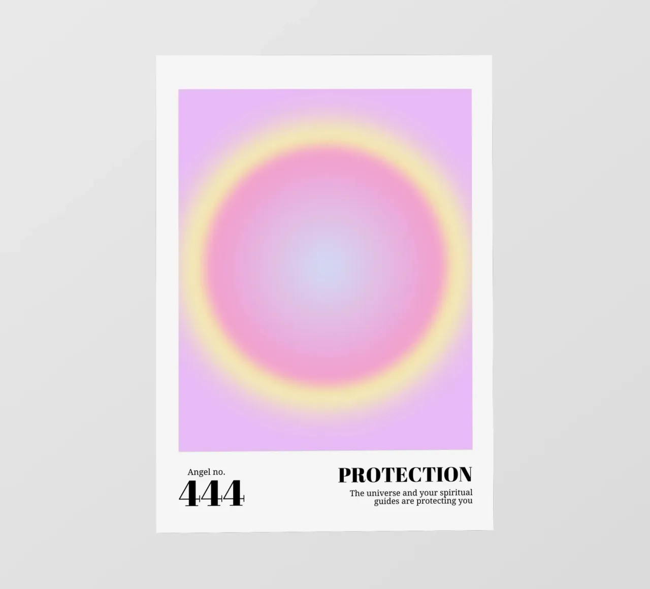Angelo Numero 444 Protezione Aura Gradiente Poster Art pellicola backlit da homdeco