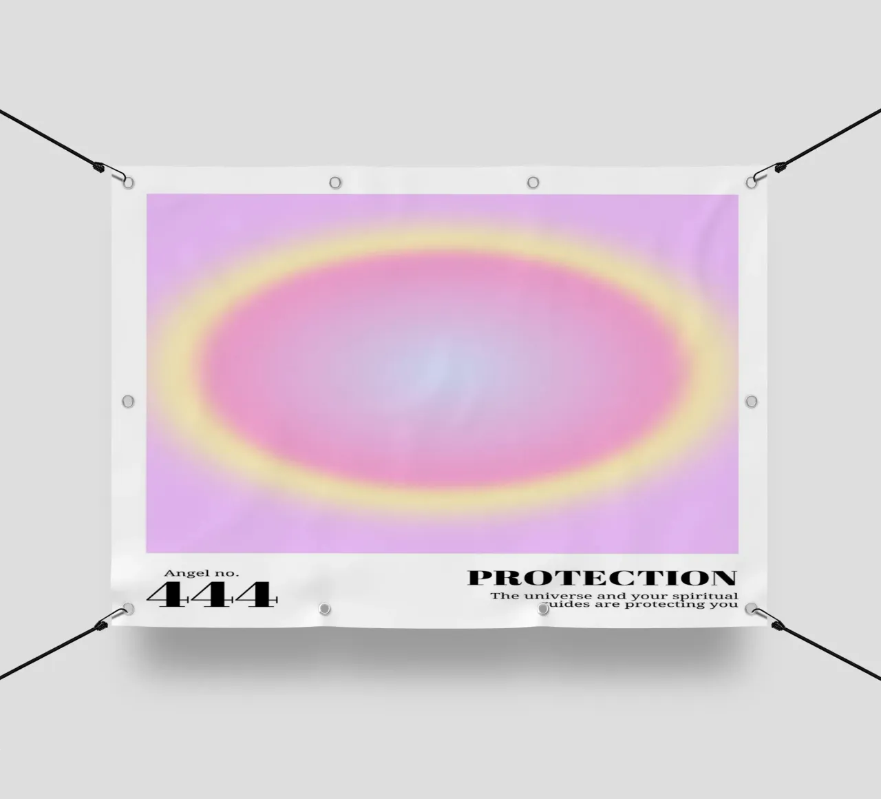 Angelo Numero 444 Protezione Aura Gradiente Poster Art telo in pvc da homdeco