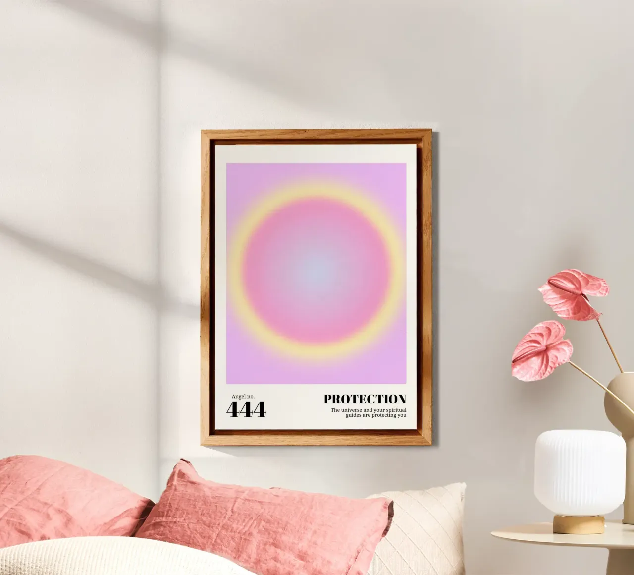 Angelo Numero 444 Protezione Aura Gradiente Poster Art alluminio dibond da homdeco