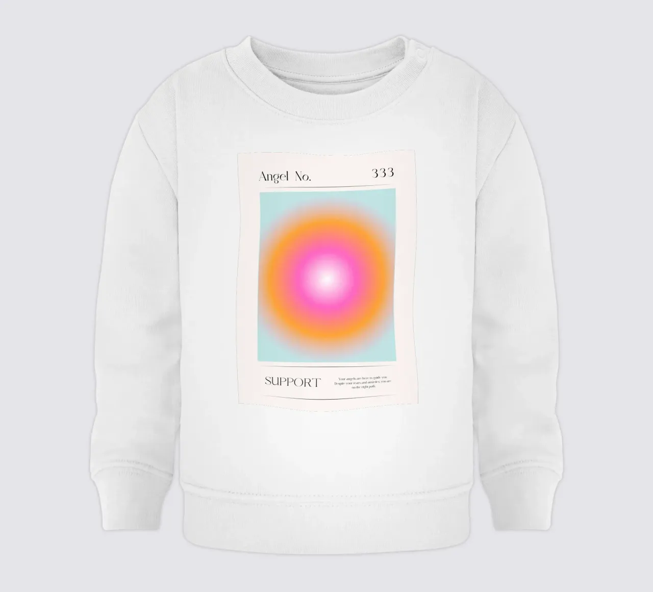 Angelo numero 333 Supporto Aura Gradiente Poster Art felpa neonato da homdeco