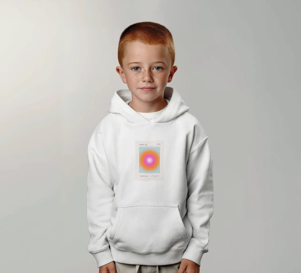 Angelo numero 333 Supporto Aura Gradiente Poster Art felpa bambino con cappuccio da homdeco