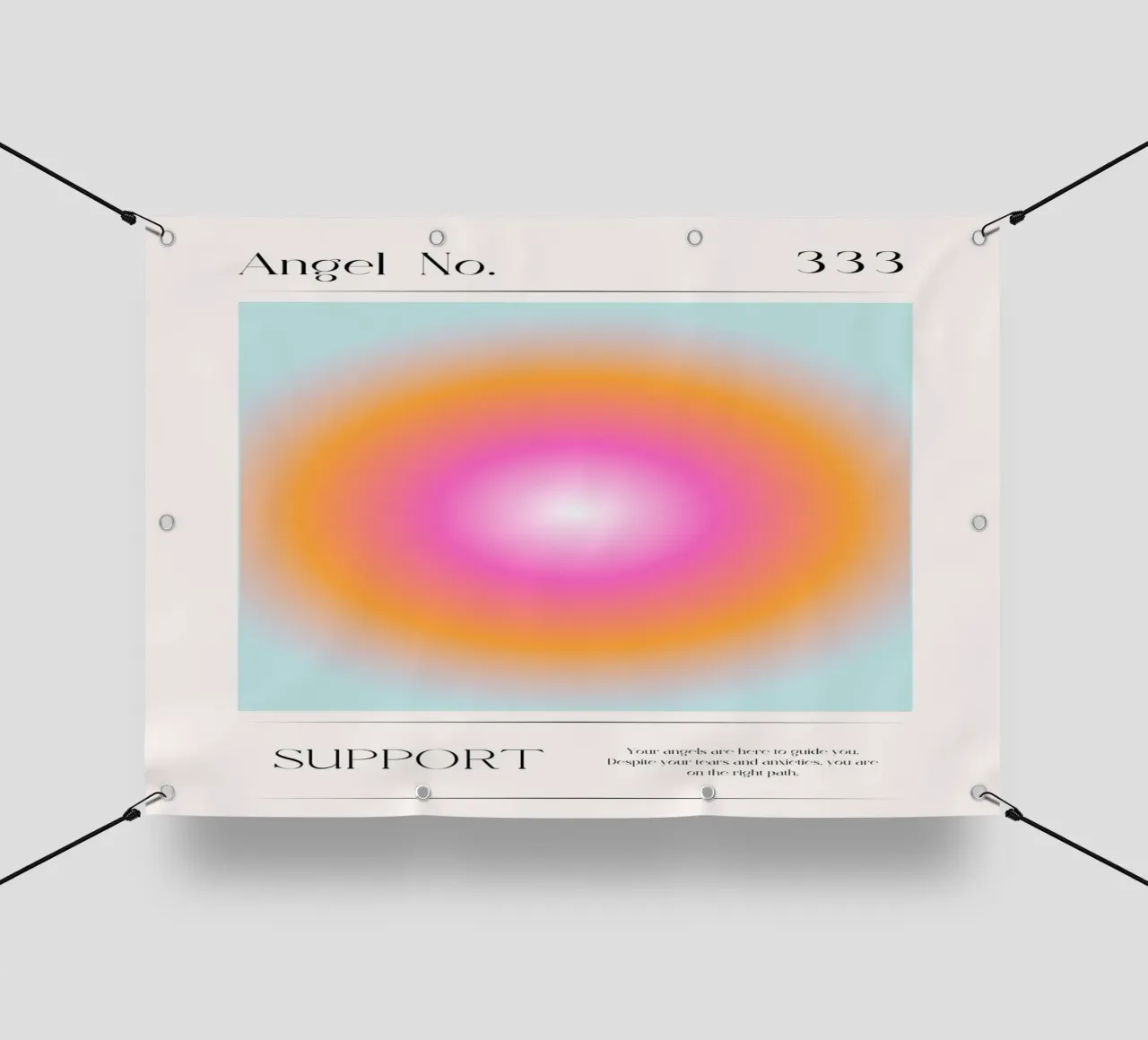 Angelo numero 333 Supporto Aura Gradiente Poster Art telo in pvc da homdeco