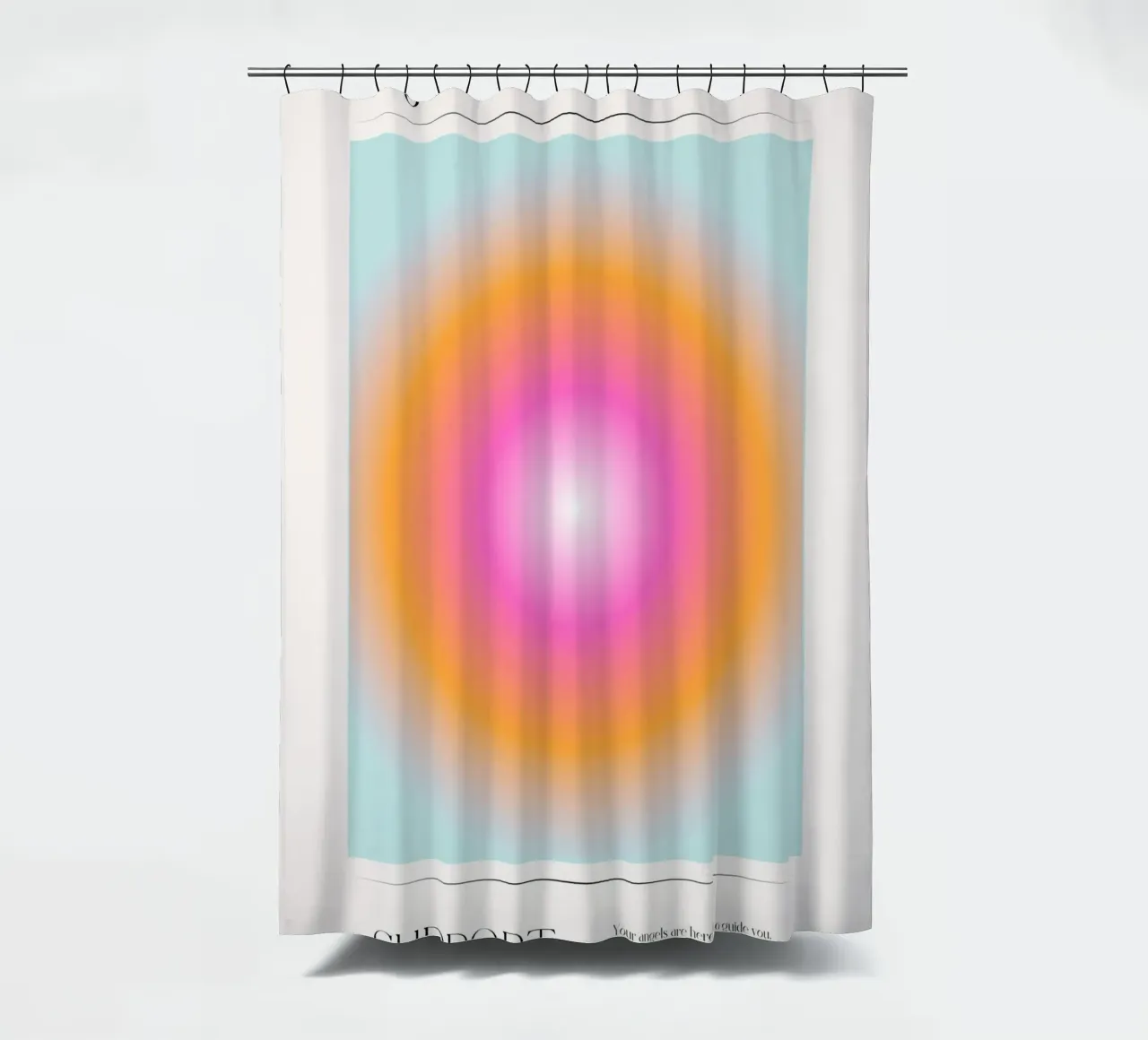 Angelo numero 333 Supporto Aura Gradiente Poster Art tenda da doccia da homdeco