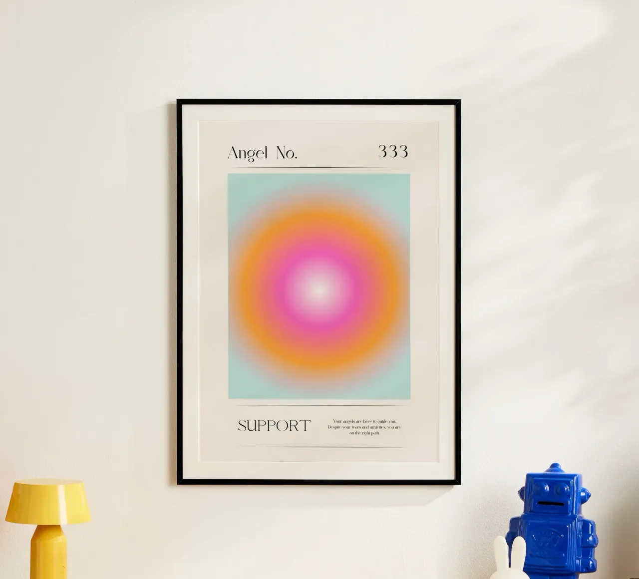 Angelo numero 333 Supporto Aura Gradiente Poster Art carta hahnemühle da homdeco