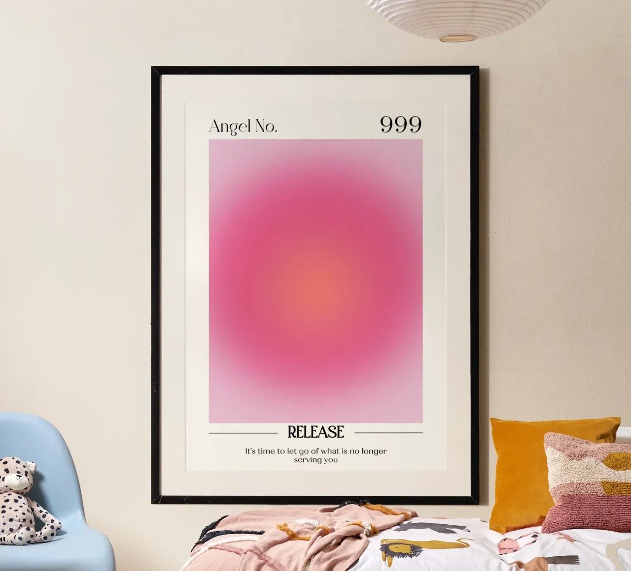 Angelo numero 999 Rilascio dell'aura Gradiente Poster Art carta hahnemühle da homdeco