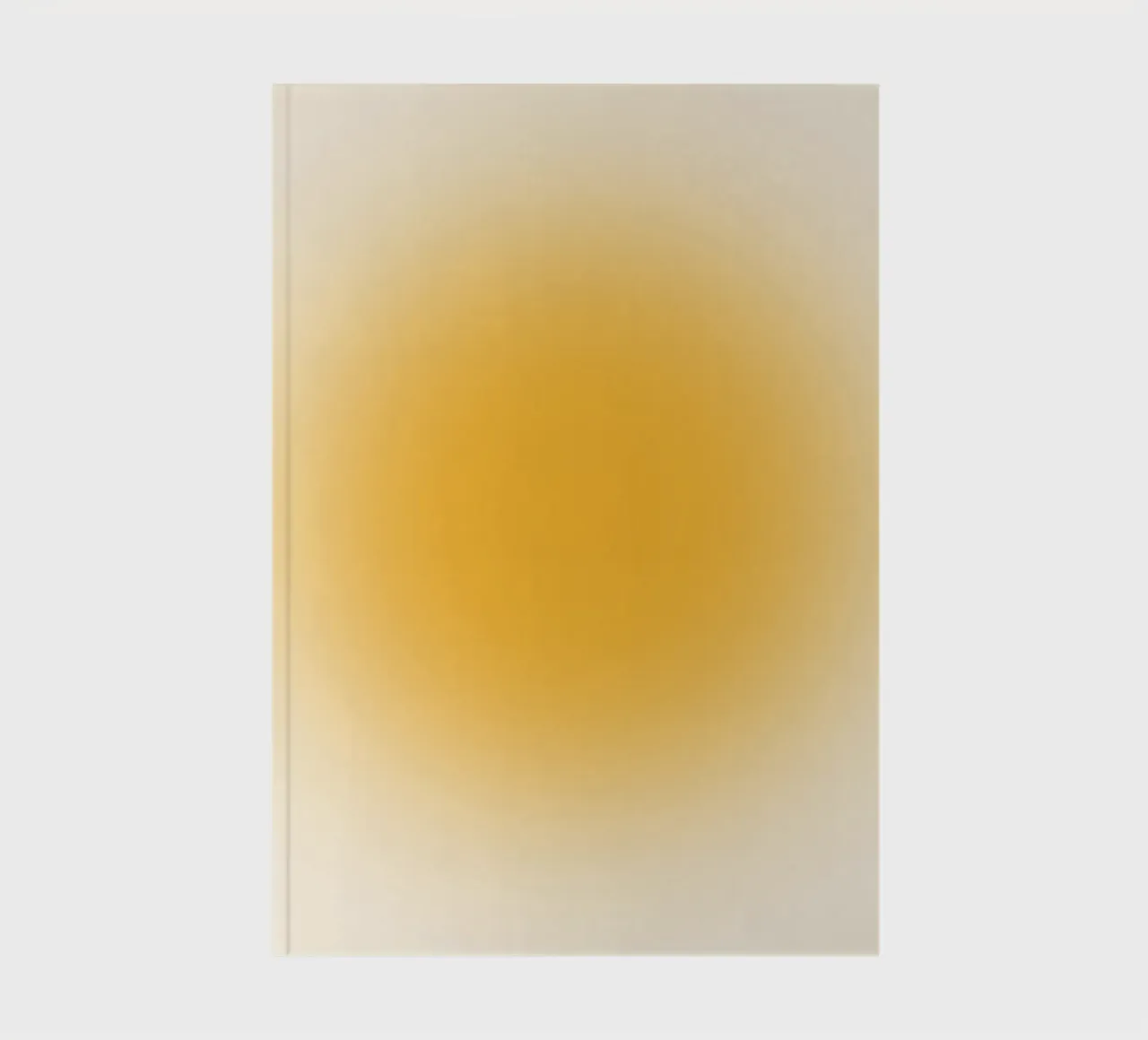 Warm Golden Aura Gradient Abstract Wall Art Print notebook by homdeco