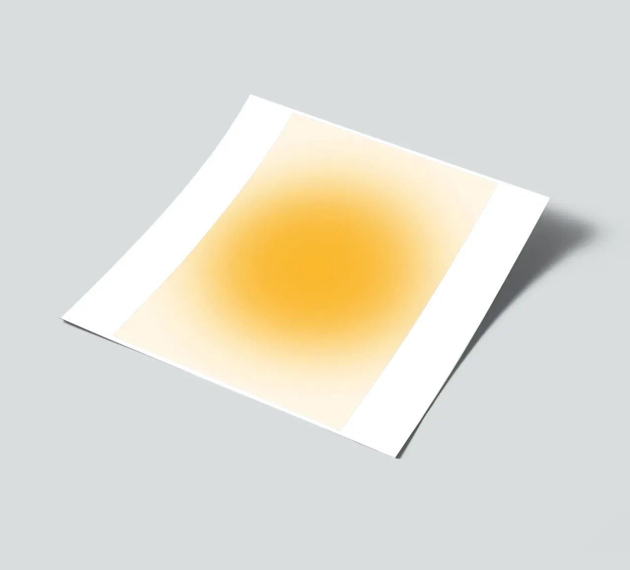 Warm Golden Aura Gradient Abstract Wall Art Print Stickerbogen von homdeco
