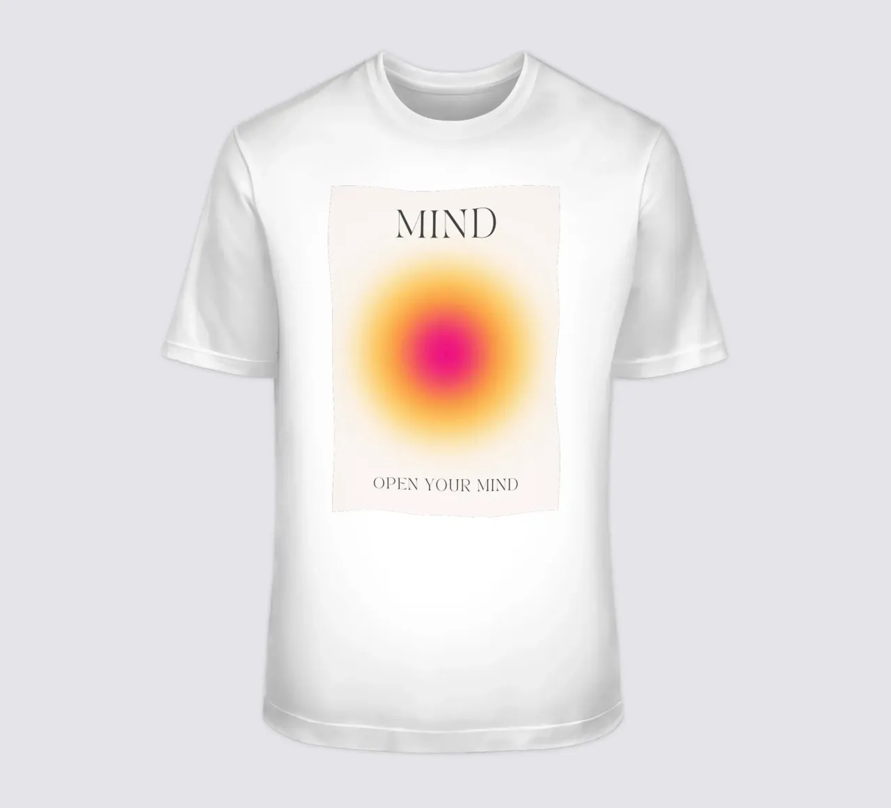 Poster psichedelico "Open Your Mind" (Aura Gradiente) t-shirt da homdeco