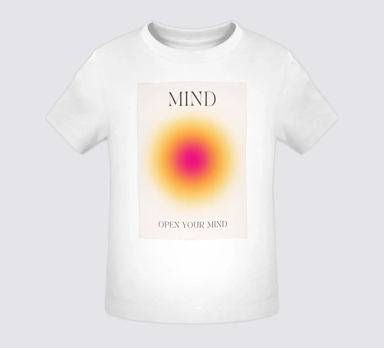 Poster psichedelico "Open Your Mind" (Aura Gradiente) maglietta neonato da homdeco