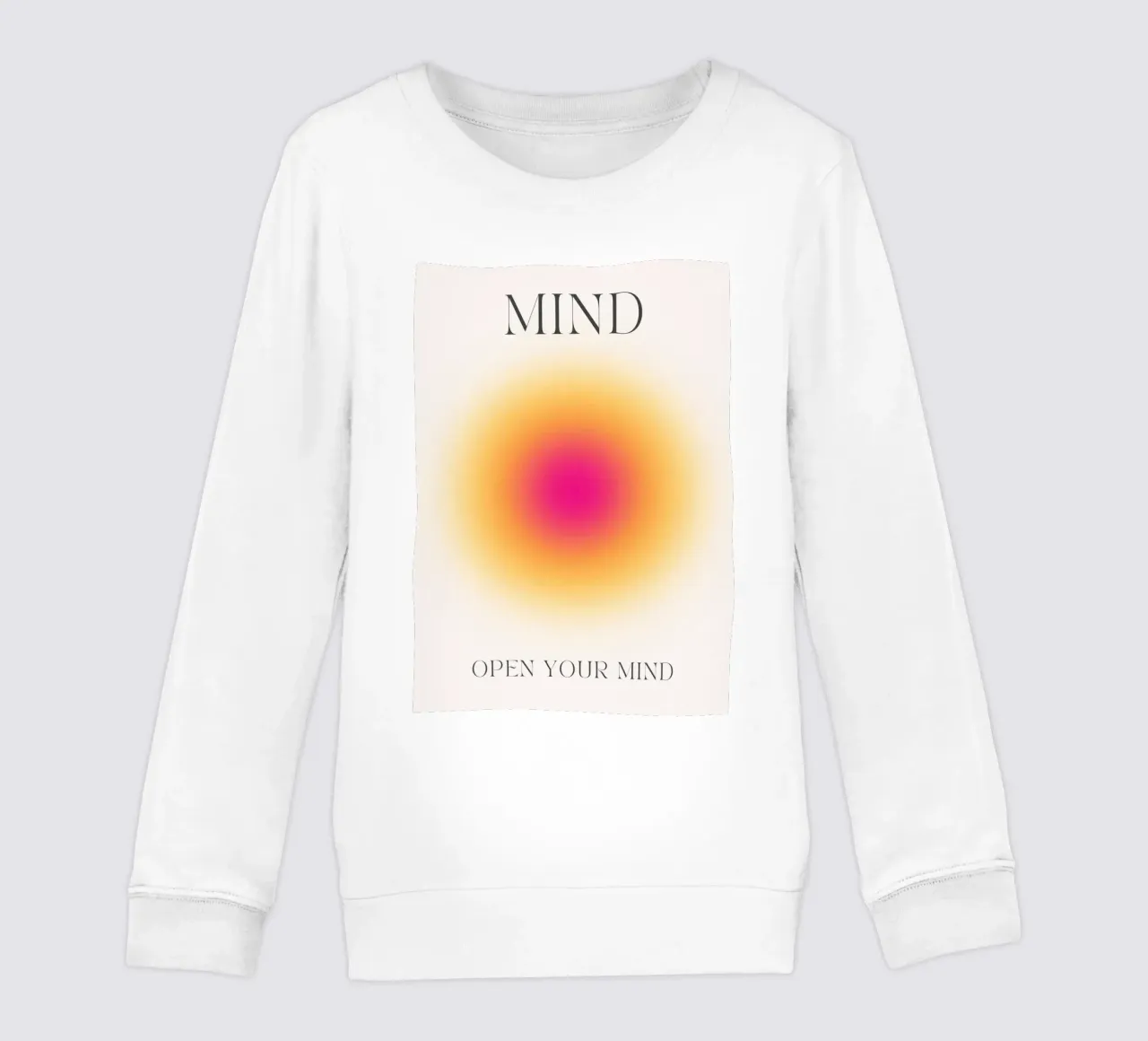 Poster psichedelico "Open Your Mind" (Aura Gradiente) felpa bambino da homdeco