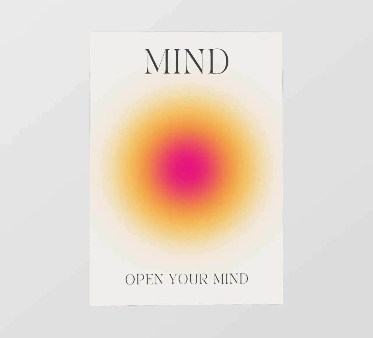 Poster psichedelico "Open Your Mind" (Aura Gradiente) pellicola backlit da homdeco
