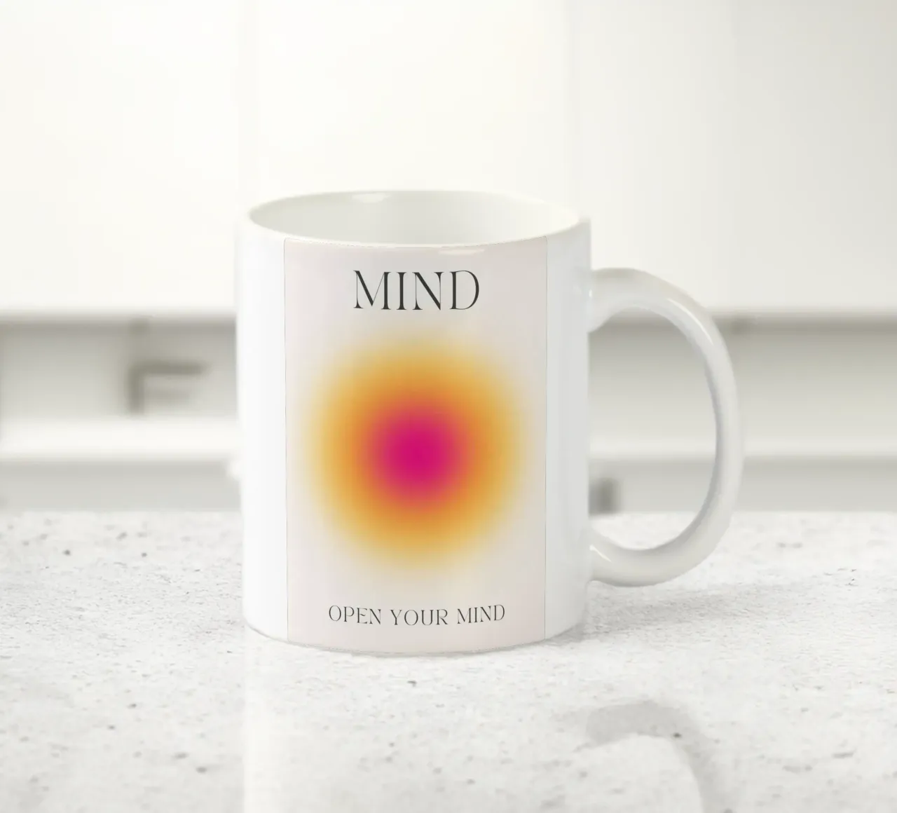 Poster psichedelico "Open Your Mind" (Aura Gradiente) tazza in ceramica da homdeco