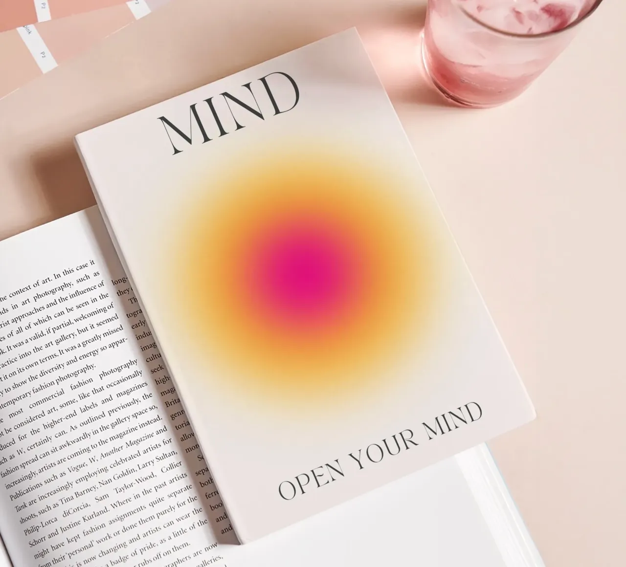 Poster psichedelico "Open Your Mind" (Aura Gradiente) diario da homdeco