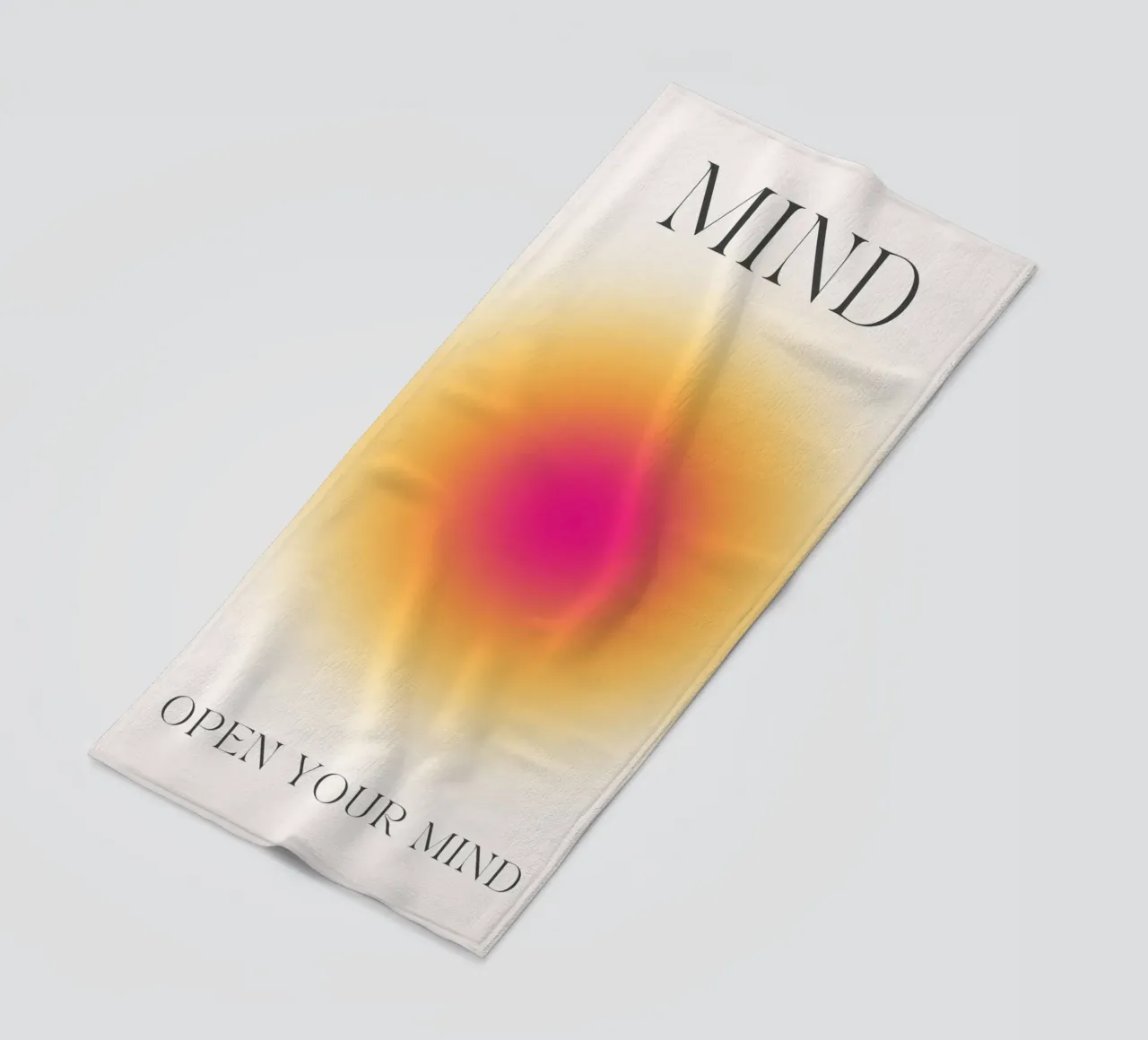 Poster psichedelico "Open Your Mind" (Aura Gradiente) telo mare da homdeco