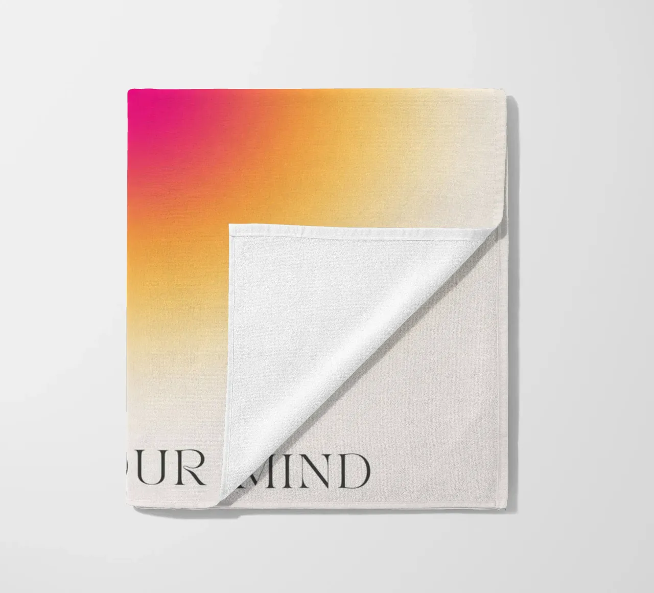 Poster psichedelico "Open Your Mind" (Aura Gradiente) telo mare da homdeco