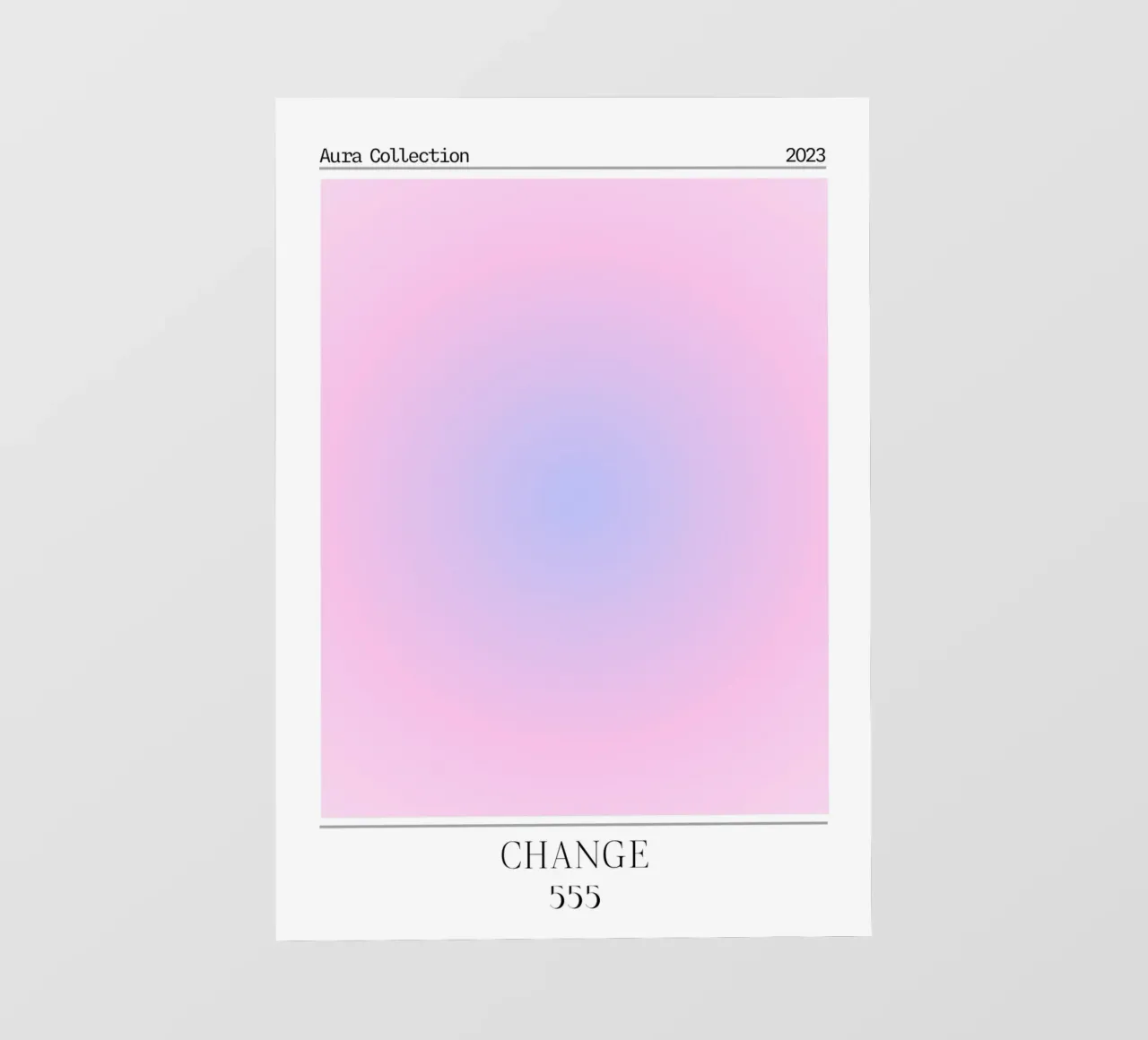 Angelo "Change" Numero 555 Aura Collection Poster 2023 pellicola backlit da homdeco