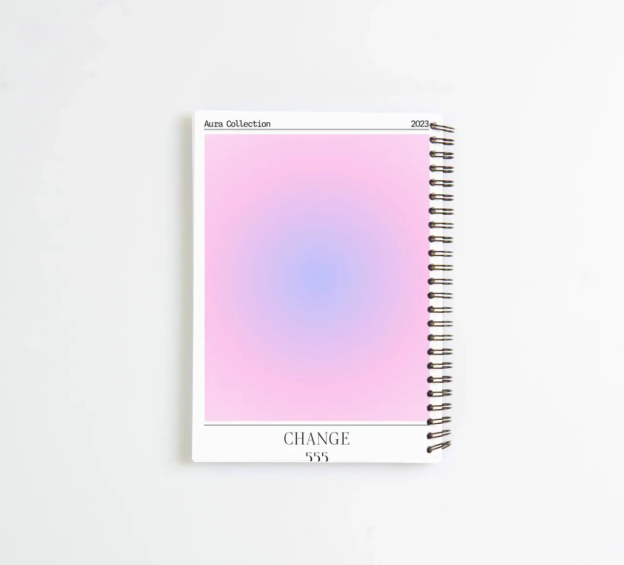 "Change" Angel Number 555 Aura Collection Poster 2023 spiral notebook by homdeco