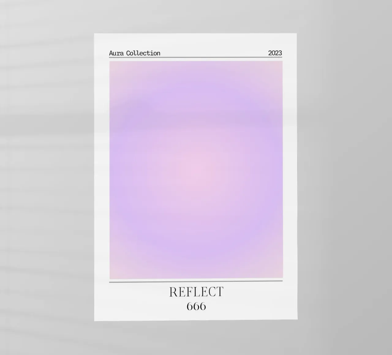 "Reflect" Angelo Numero 666 Aura Gradiente Poster 2023 pellicola backlit da homdeco