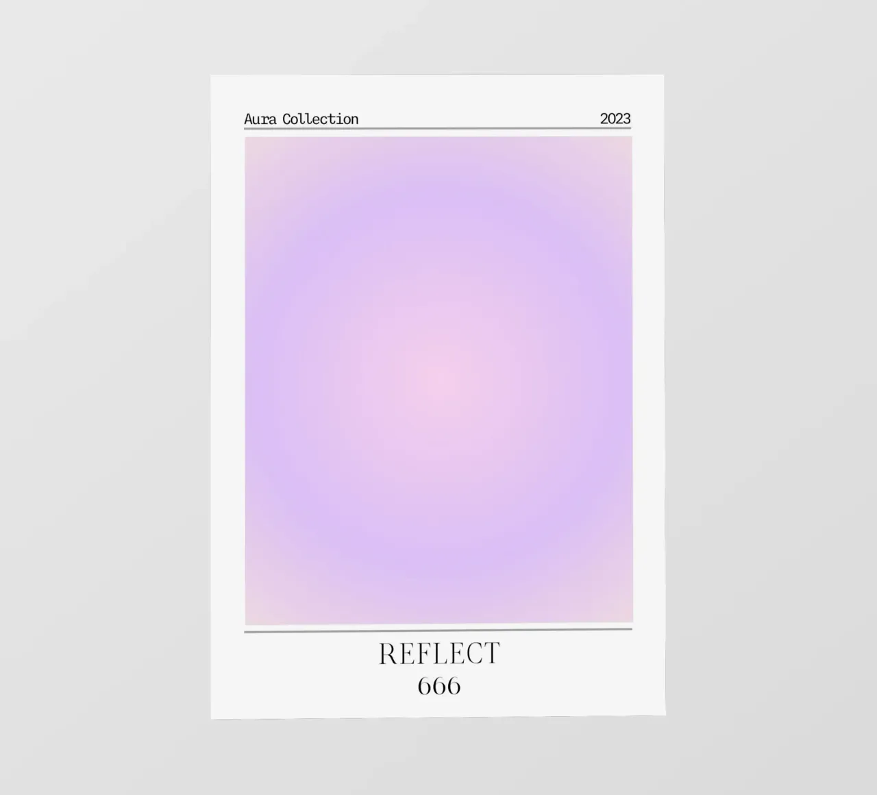 "Reflect" Angelo Numero 666 Aura Gradiente Poster 2023 telo in pvc da homdeco