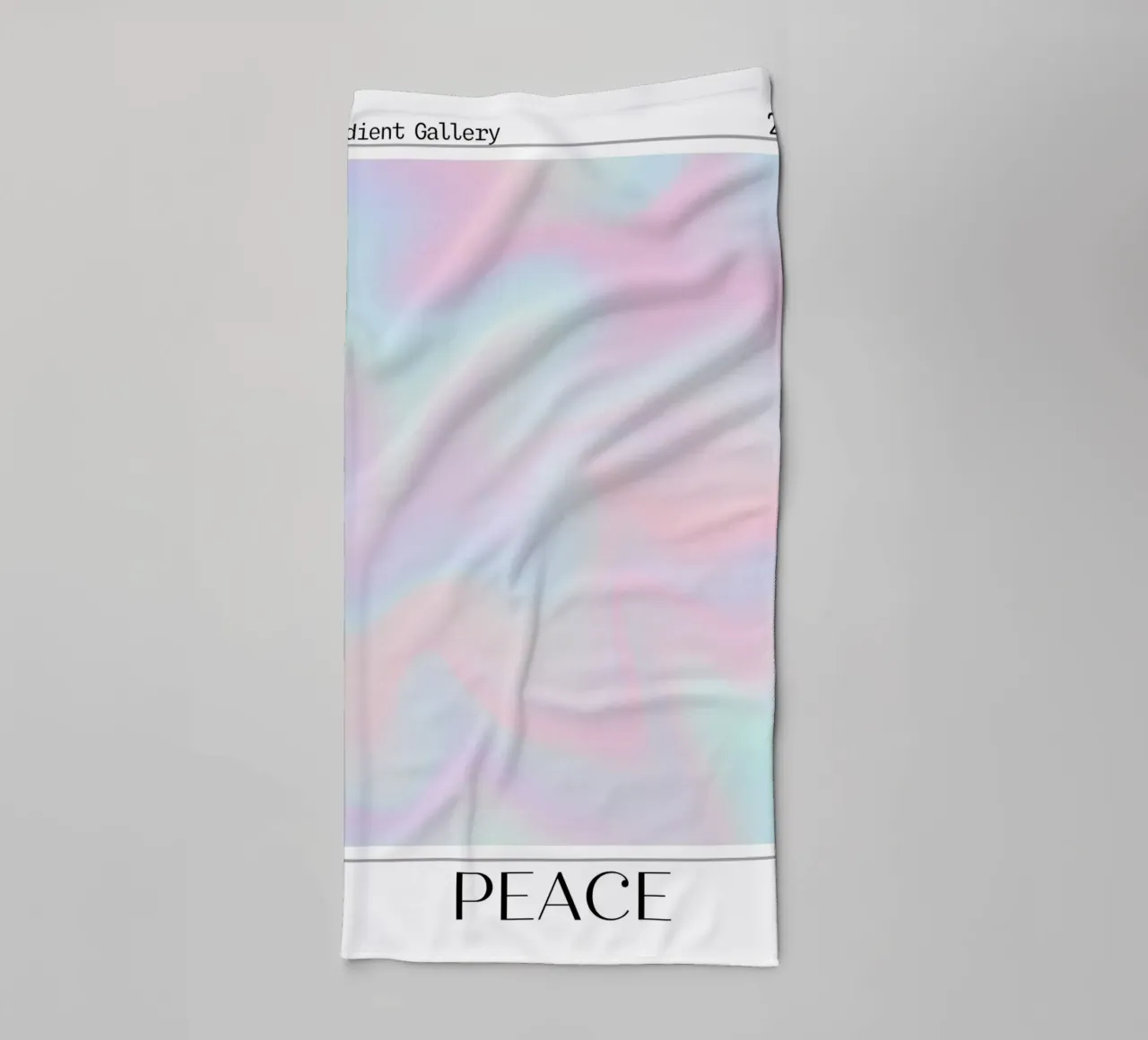 "Peace" Swirl Gradient Abstract Poster Art 2023 badhanddoek van homdeco