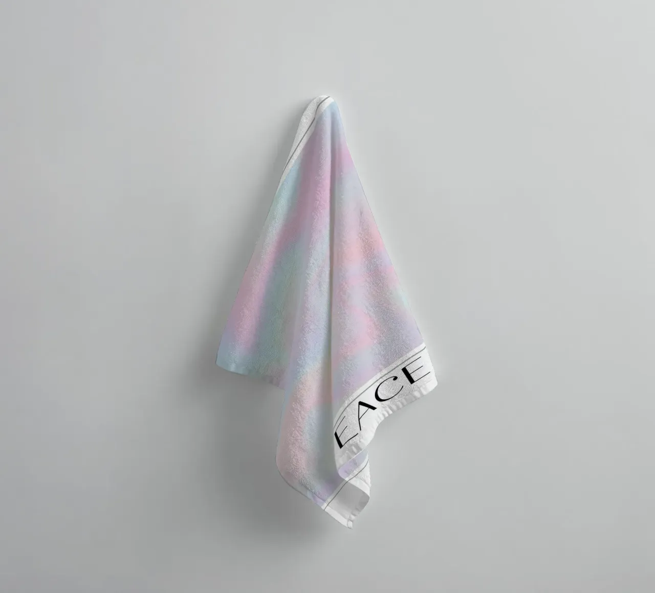 "Peace" Swirl Gradient Abstract Poster Art 2023 badhanddoek van homdeco