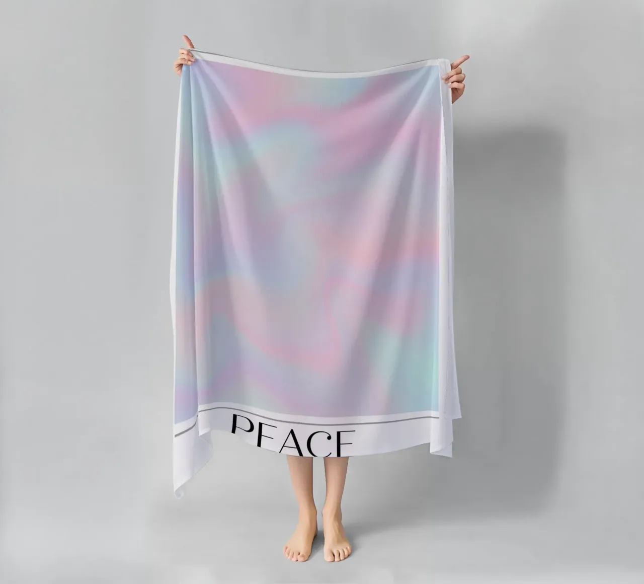 Poster astratto a vortice "Peace" 2023 telo mare da homdeco