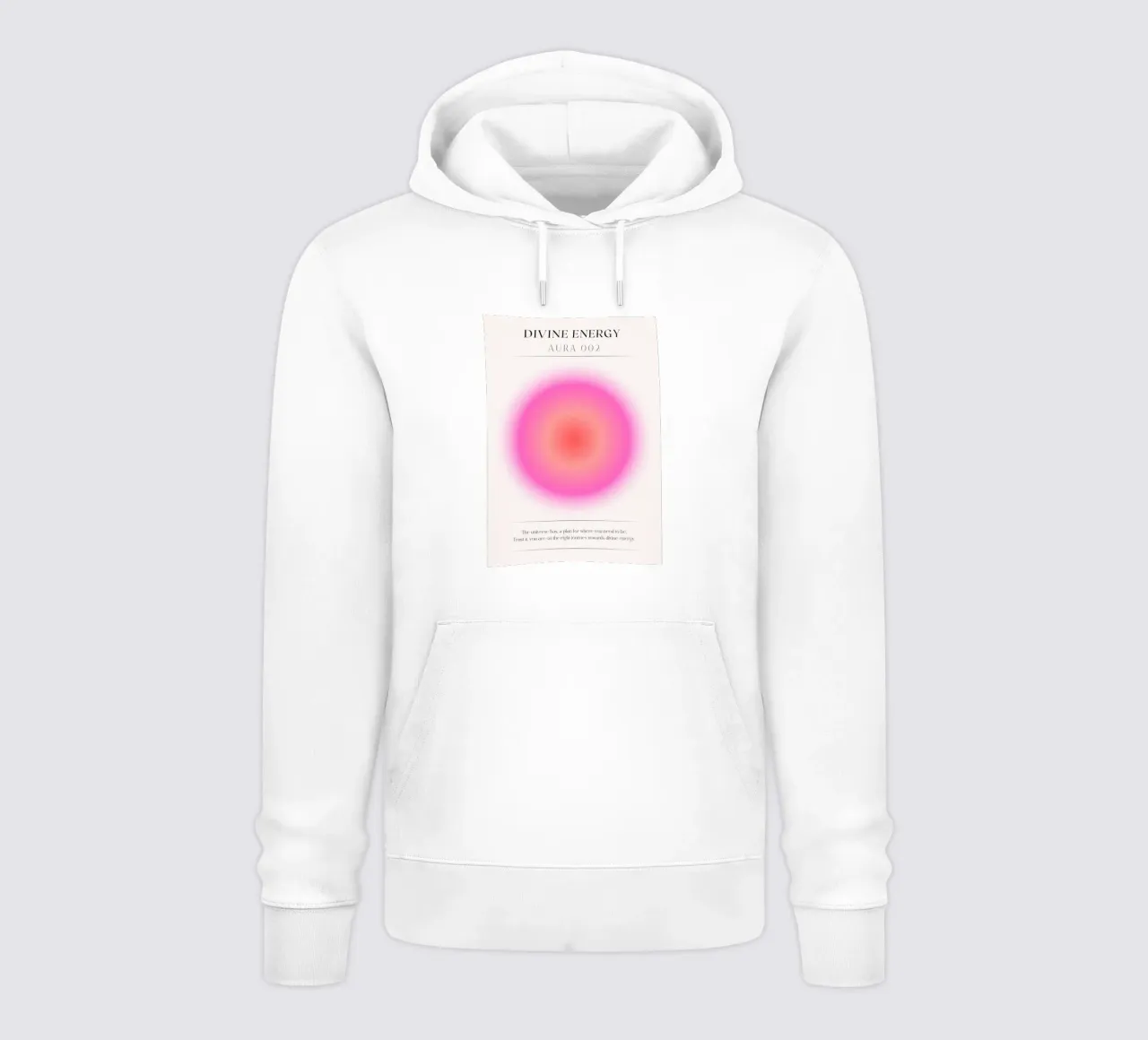 Poster "Energia divina" Aura 002 Rosa Rosso Gradiente felpa con cappuccio da homdeco