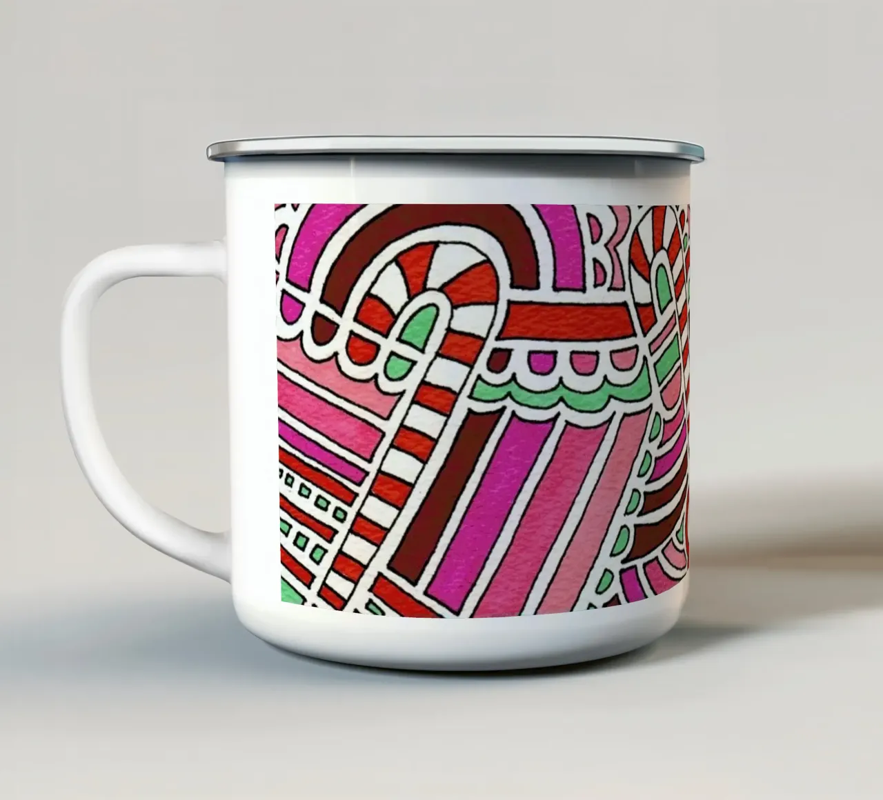 Candy Canes tazza in smalto da KP Design