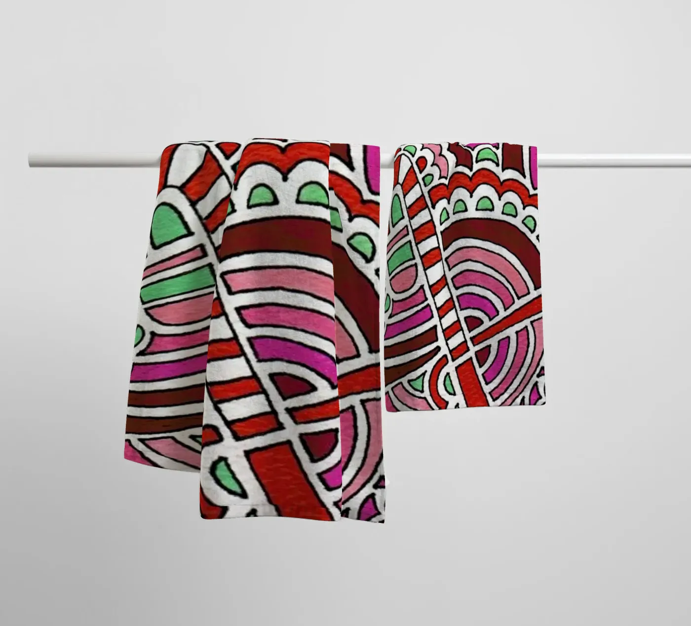 Candy Canes badhanddoek van KP Design