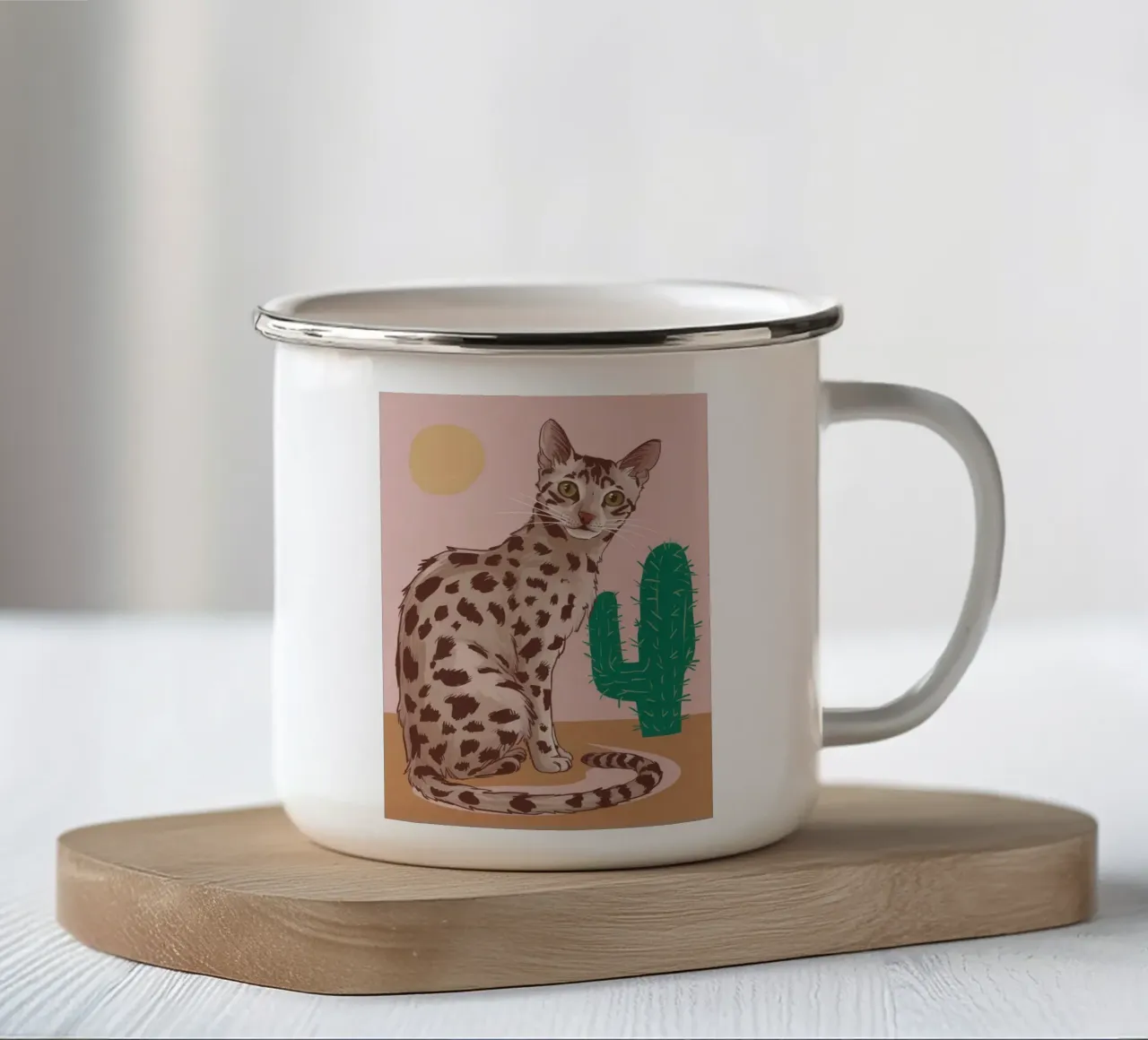 Maestà del cactus maculato tazza in smalto da Pale Aura