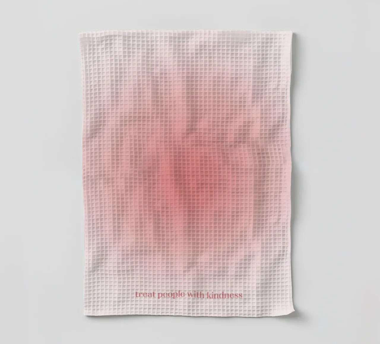"Traiter les gens avec gentillesse" Rouge Rose Aura Gradient Art torchon de homdeco
