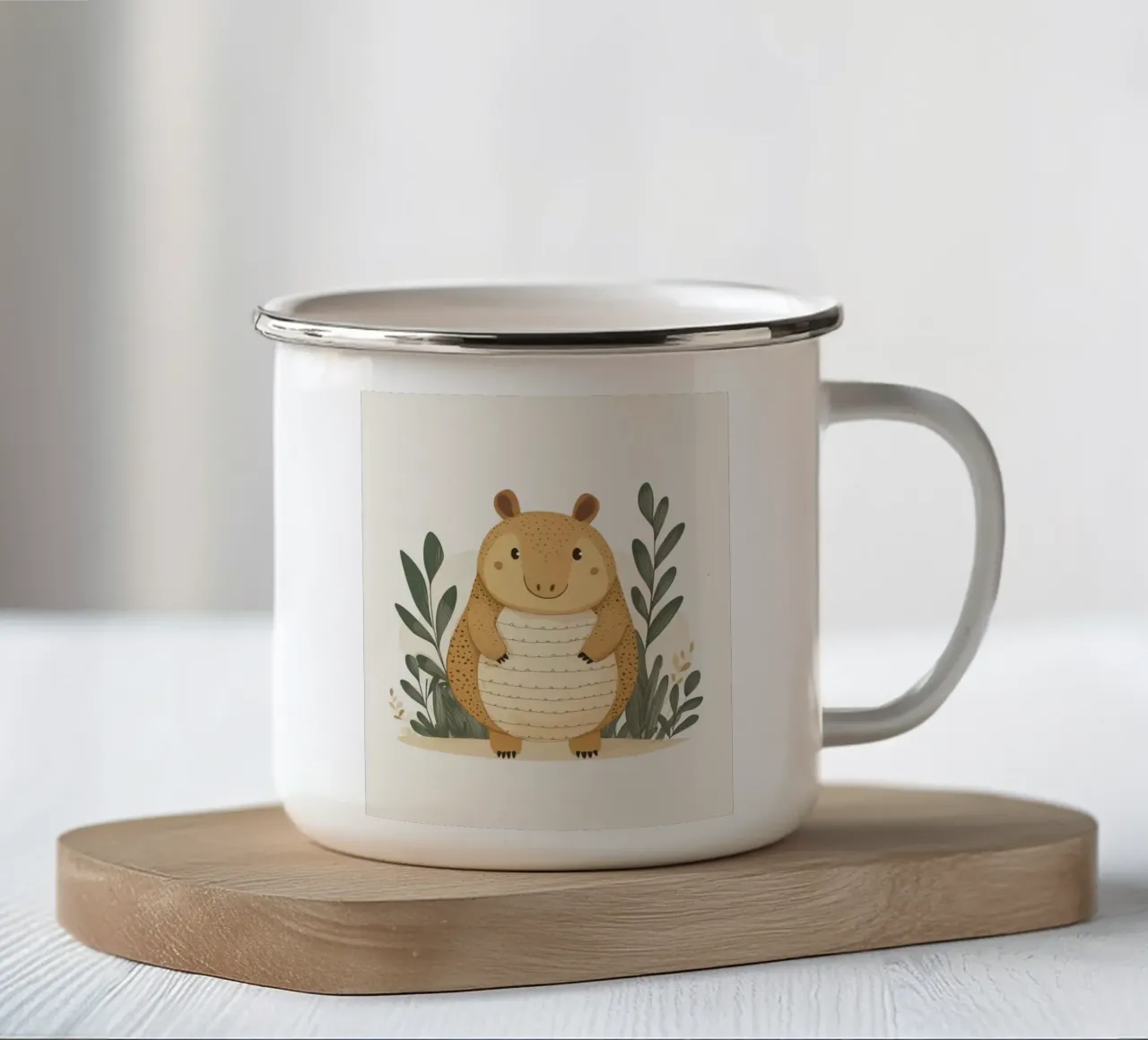 Armadillo stravagante tazza in smalto da Happy Littles
