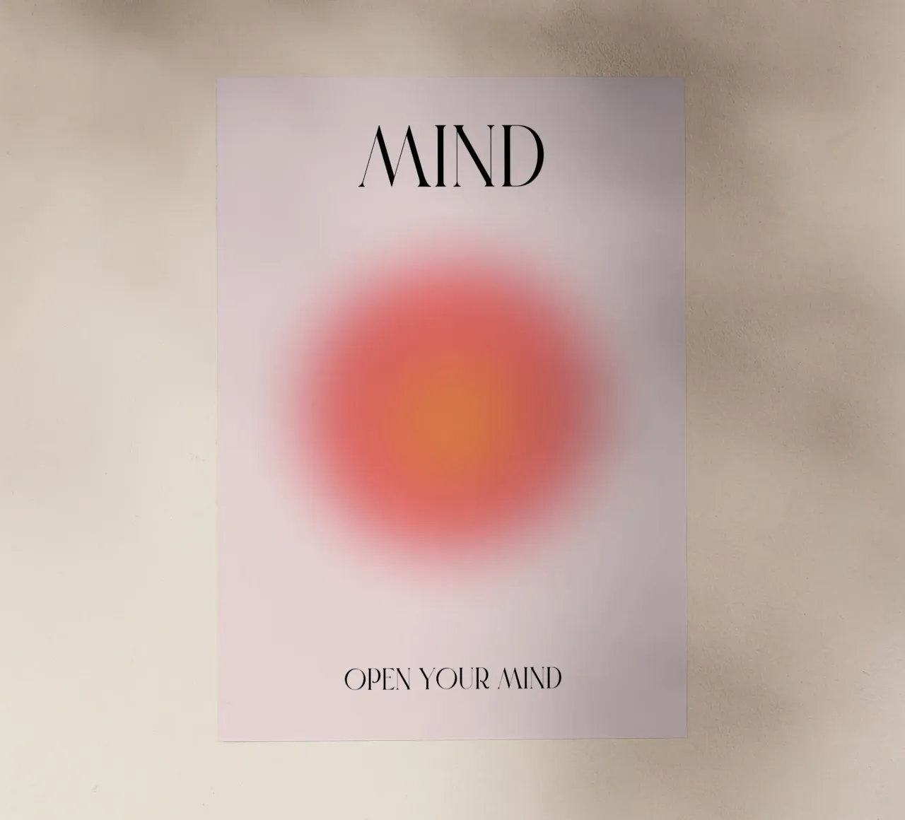 Poster astratto "Open Your Mind" Aura ardente a gradiente pellicola backlit da homdeco