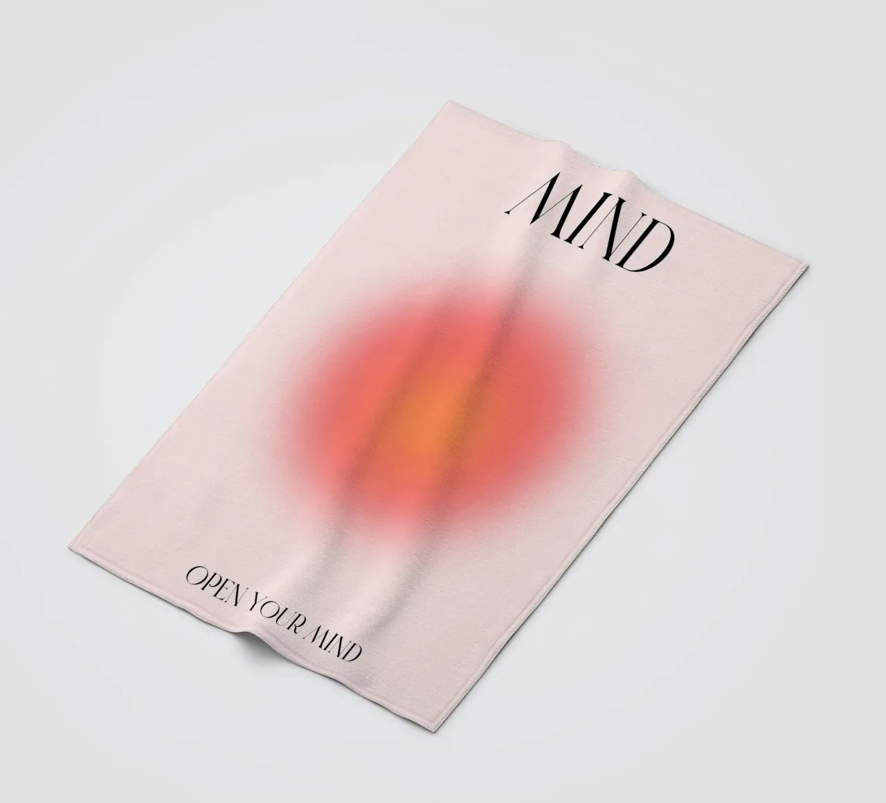 Poster astratto "Open Your Mind" Aura ardente a gradiente coperta in pile da homdeco