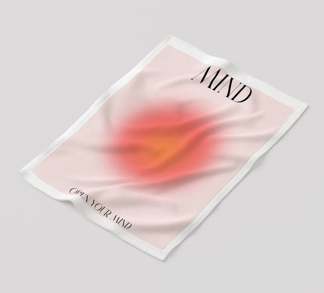 Poster astratto "Open Your Mind" Aura ardente a gradiente coperta in pile da homdeco