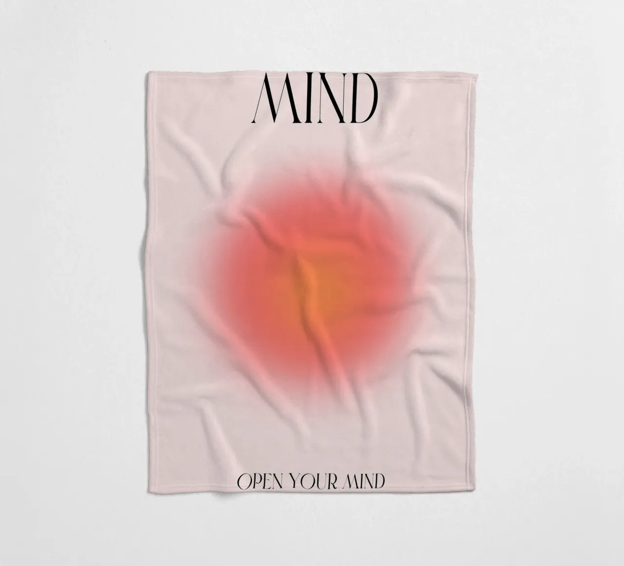 Poster astratto "Open Your Mind" Aura ardente a gradiente coperta in pile da homdeco