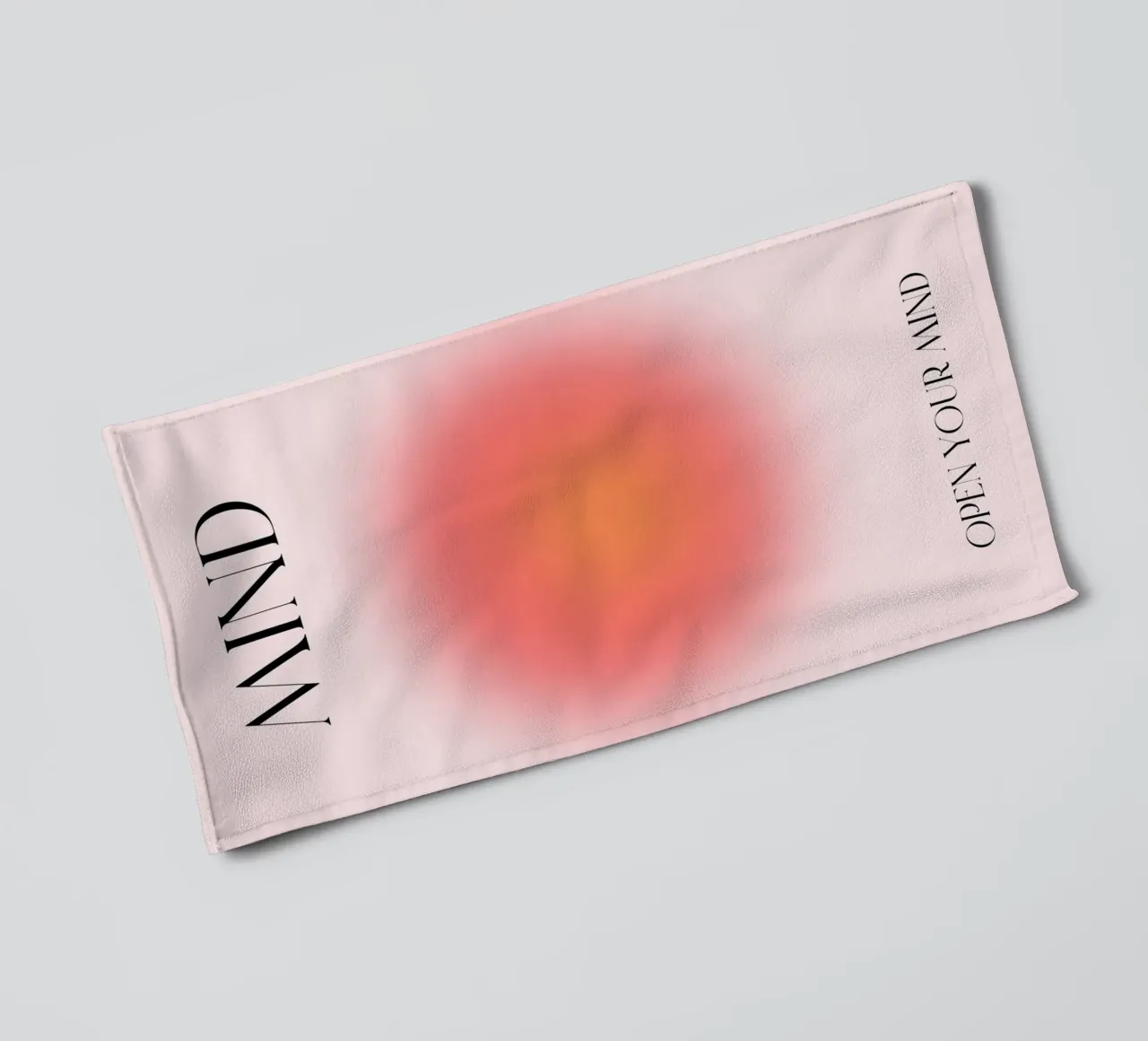 Poster astratto "Open Your Mind" Aura ardente a gradiente asciugamano da bagno da homdeco