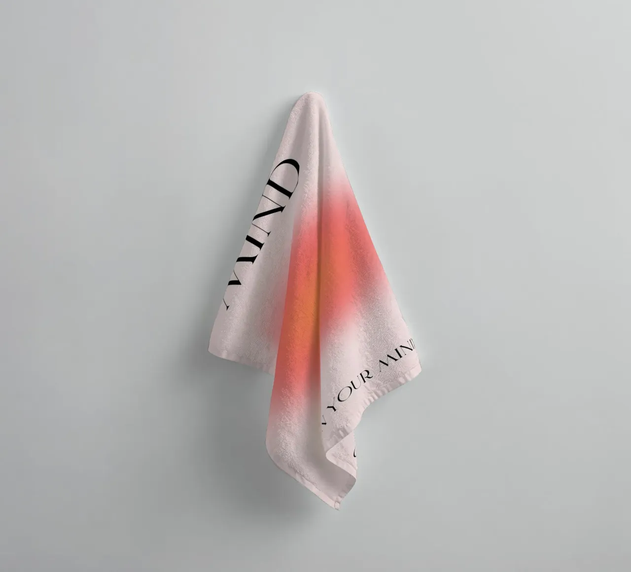 Poster astratto "Open Your Mind" Aura ardente a gradiente asciugamano da bagno da homdeco