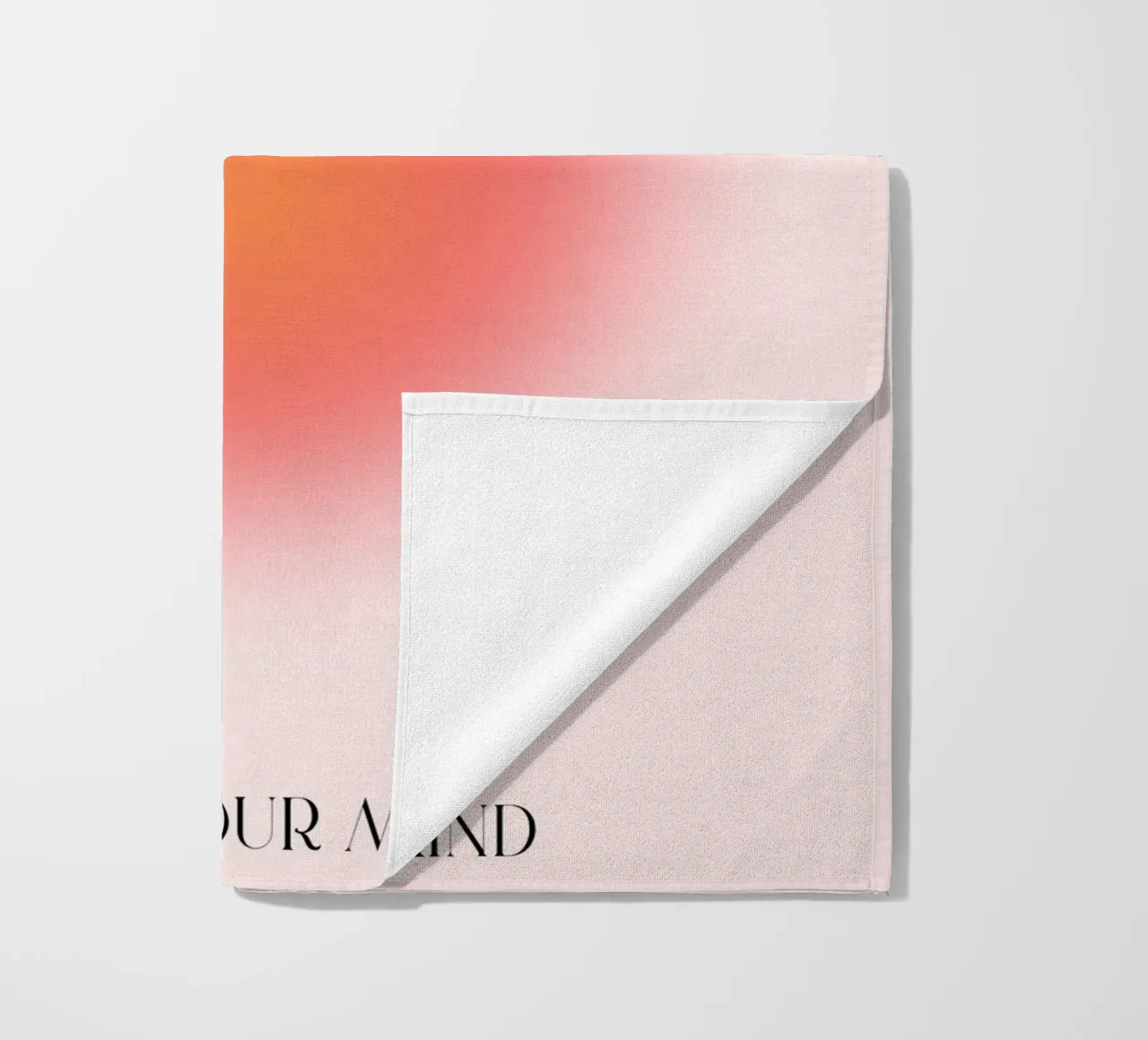 Poster astratto "Open Your Mind" Aura ardente a gradiente telo mare da homdeco